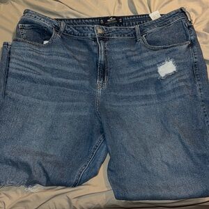 Size 21L Women's Hollister Blue Distressed Jeans